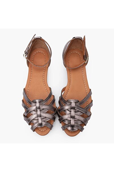 CUCA Neformální dámské sandály – pravá kůže a detail kříže