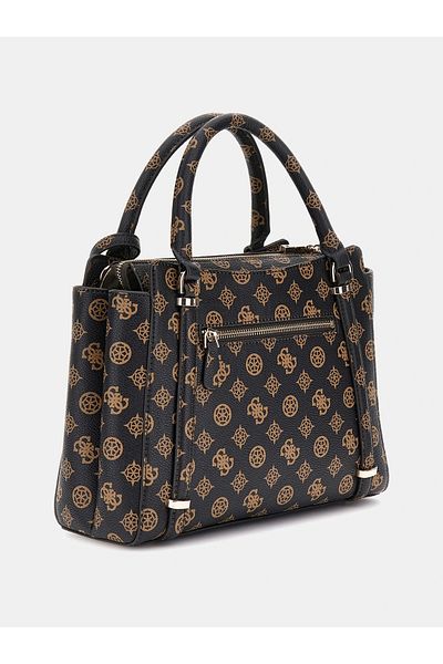 Guess Eco Erıca 2 Comp Satchel Women's Brown Handbag Hwepg951006-Mlo