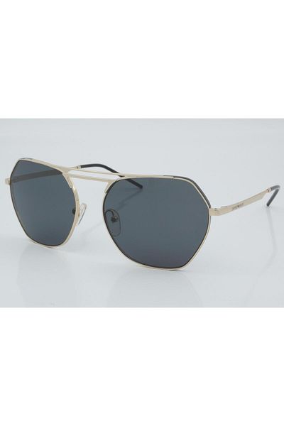 Emporio Armani Woman Irregular Sunglasses- Ea 2148 - Lense Size:56mm - Shiny Pale Gold