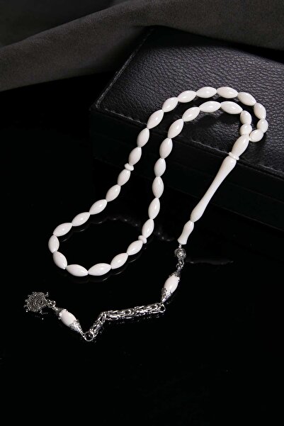 TESBİHKENTİ Mărgele de rugăciune King Tassel Barley Grain Camel Bone