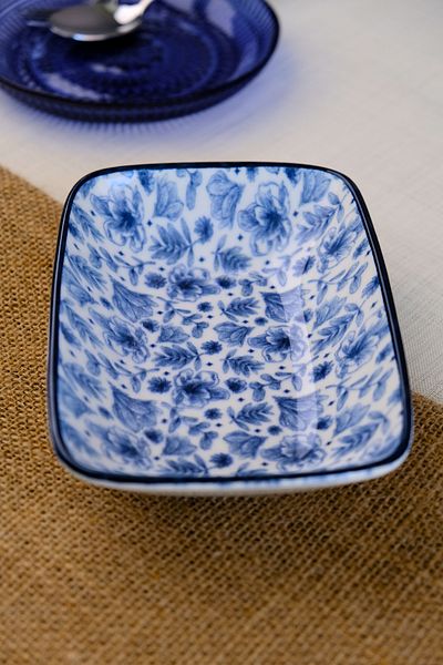 tabakevi Plate House Porcelain Blue Heaven Boat Plate Single 17X12X3Cm