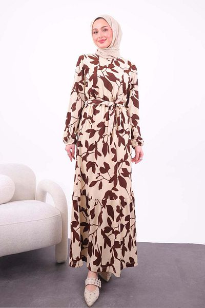 benguen Hijab cu model - Rochie maro Nr.: 4850