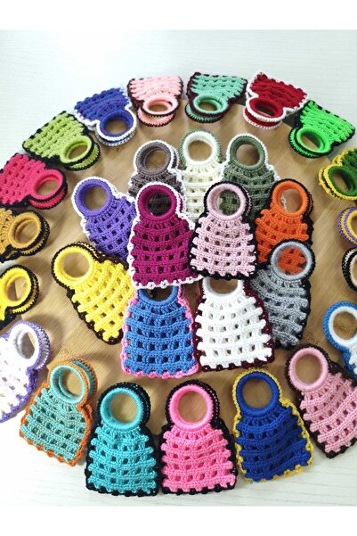 ikosga 30 Adet Karışık Renkli El Örmesi Kişiye Özel Dağıtmalık Hediyelik Kına...