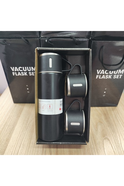shop Vacuum 2 Bardaklı Çelik Termos 500 ml