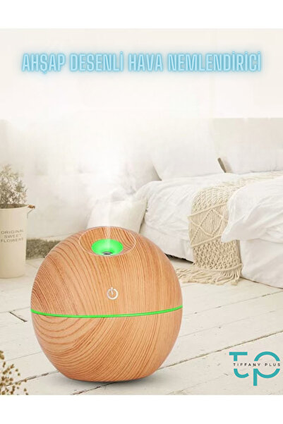 Tiffany Ahşap Desenli Hava Nemlendirici 130ml Aramo Difizörü Taşınabilir H2o ...