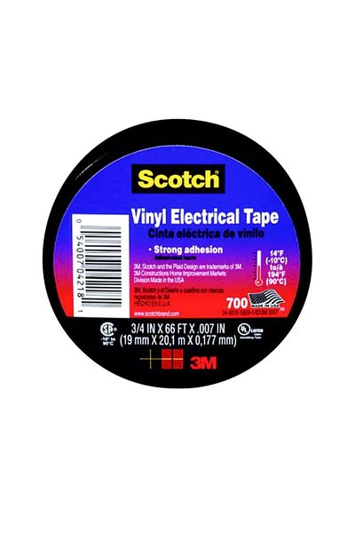 3M Scotch Vinyl Electrical Tape (1.9 x 2011.7 cm)