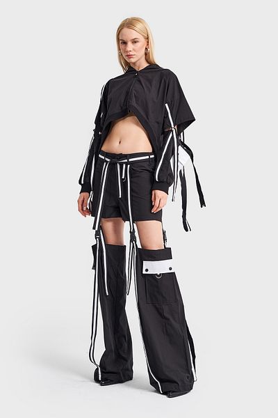 its basic Black Women's Trousers Shorts - Colorful Design
