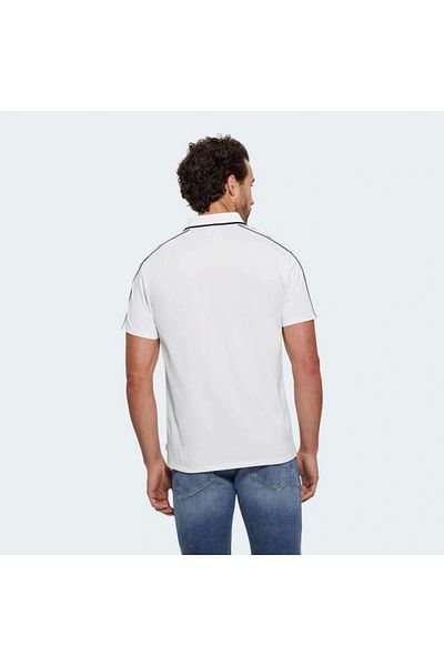 Guess Ss Quattro g Tape Polo Men's Beige T-Shirt M4Yp40Kars0-G1V7