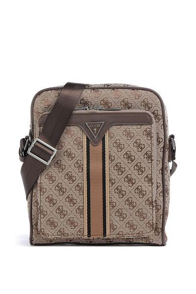 Guess Milano Top Zip Xbdy W Frt Pckt Men's Beige/Brown Shoulder Bag Hmmıstp5160-Bbo