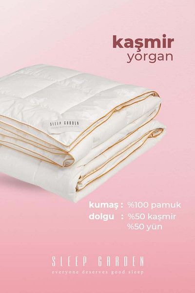 Sleep Garden Cashmere Quilt with Tie Double Person 195X215 Jute Linen Bag