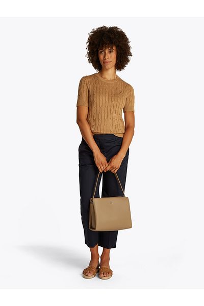 Tommy Hilfiger Tommy Hilfiger Women Safari Canvas Legacy Med Crossover Satchel Bag