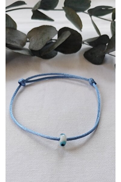 Bella Sera Studio Cam Nazar Boncuk Detaylı Saten İp Halhal