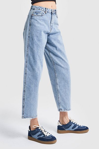 its basic Γυναικείο Snow Jeans Color Relax Mom Fit Τζιν παντελόνι
