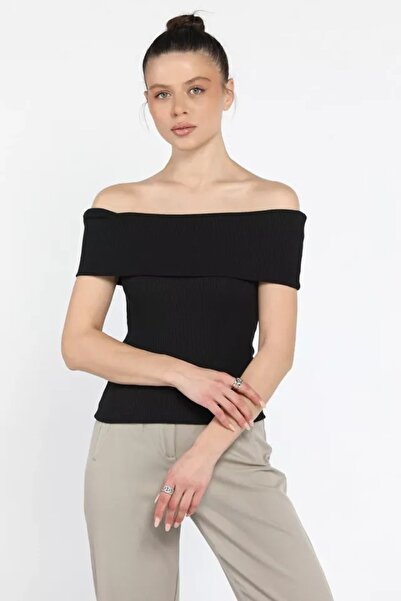 İKLİM LİFE Μπλούζα καμιζόλ με γιακά Madonna