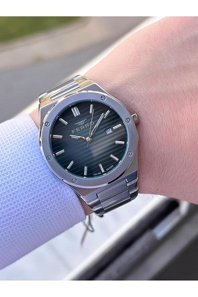 FERRO Men's Wristwatch - Italian Design 3 Atm, as Engagement and Groom Efm40147-A4