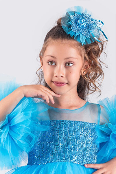 vestitino Βραδινό φόρεμα για κορίτσια Φόρεμα Pompom μανίκι με παγιέτες Tutu