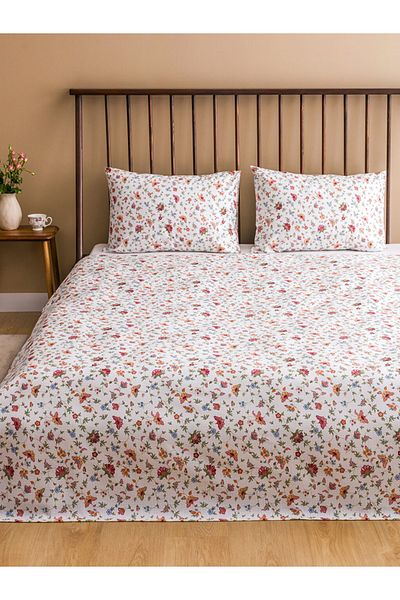 LC Waikiki Mixed Floral Patterned 100% Cotton Double Pique Set 200 X 220 cm