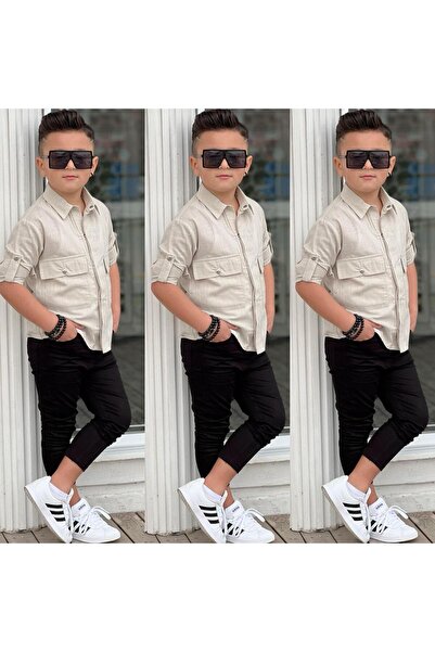 gül garden Boy's Pants Cotton Shirt