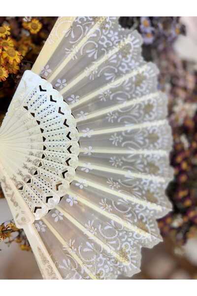 baytoptan Plastik Desenli Yelpaze