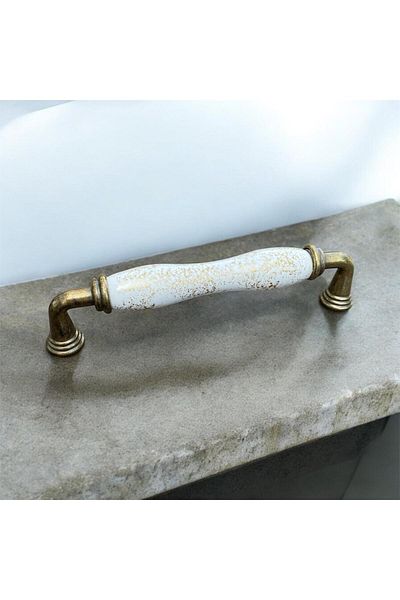 Porcellana Perla 12,8 cm-Πορσελάνινο Συρτάρι Ντουλάπας Έπιπλα Βεστιάριο Λαβή Λαβή Κουμπί-Μέταλλο -Ζαφείρι128mm-STK3360