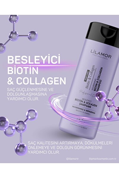 Lilamor Biotin ve Kolajen Saç Dökülmesine Karşı Hızlı Sac Uzatan Onarıcı Besl...