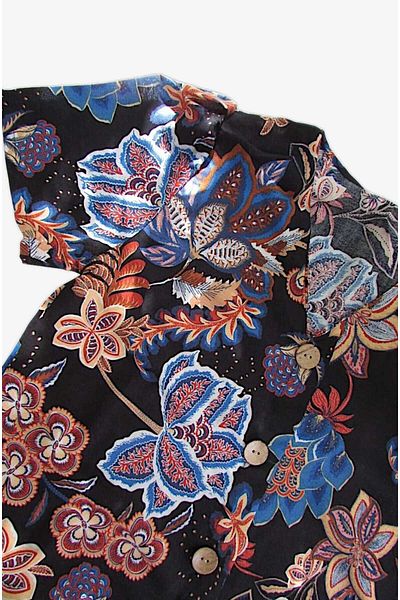 roseberry Women's Floral Dress with Ruffled Hem and Buttons - R1371