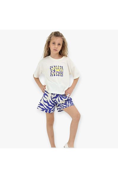 Çikoby Woven and Patterned Shorts Set