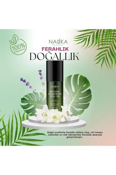 nauka NATURAL DEODORANT ROLL ON PALMAROSA & PELARGONIUM & LAVANDULA