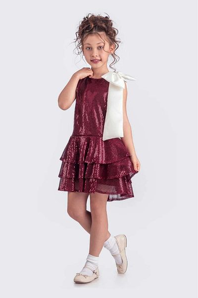 vestitino Elegant Dress with Skirt and Sequins 3 Layers