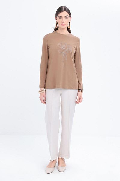 ALLDAY Chain Embroidered Long Sleeve Women's T-Shirt S16034A0