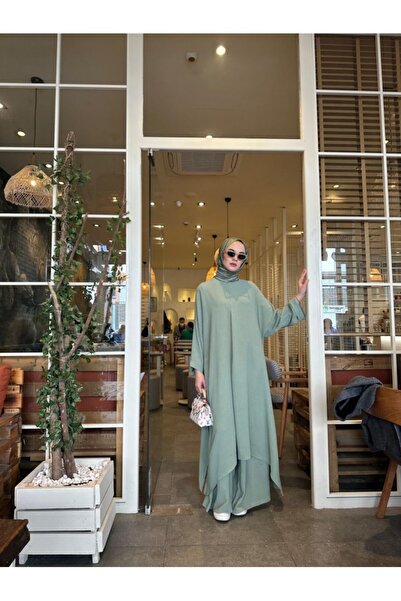NS Moda Tesettür Mina Takım Mint Model-538