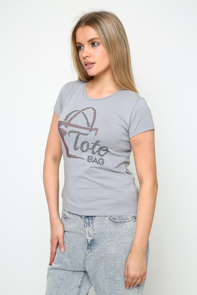 Oasis велосипедний комір сумка-тоут з принтом, жіноча футболка slim fit