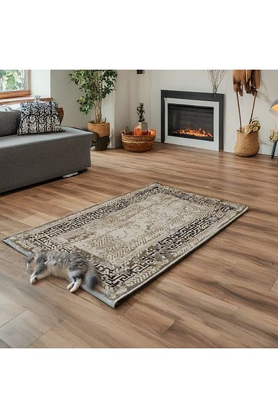 Brava Casa Carpet Aegean Sand, Grey, Cream, Beige, , Short Pile 8 mm, 80x150 cm, 1750 g/m , BravaCasa