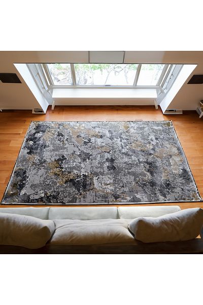 Brava Casa Nuvorix Carpet, Grey, Cream, Short Pile 11 mm, 80x150 cm, 2200 g/m , BravaCasa