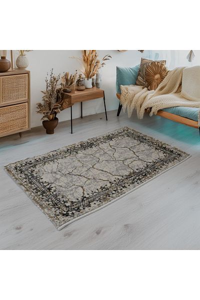 Brava Casa Golden Horizon Carpet, Yellow, black, cream, , Short Pile 8 mm, 80x150 cm, 1750 g/m , BravaCasa