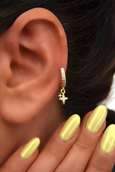 Sacce Scarves&Accessories 8 Mm Kuzey Yıldızı Charm Halka Piercing – Gold & Gü...
