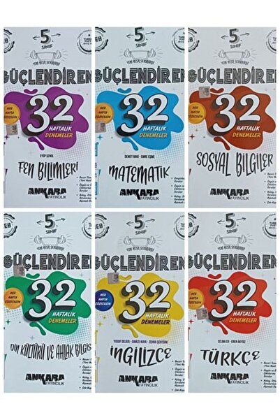 Ankara Yayıncılık ANKARA YAYINCILIK 5.SINIF GÜÇLENDİREN  32 HAFTALIK DENEME S...