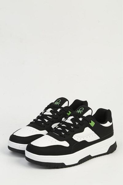 Benetton Bni-11509 Unisex Sneaker Shoes White Black 36-40