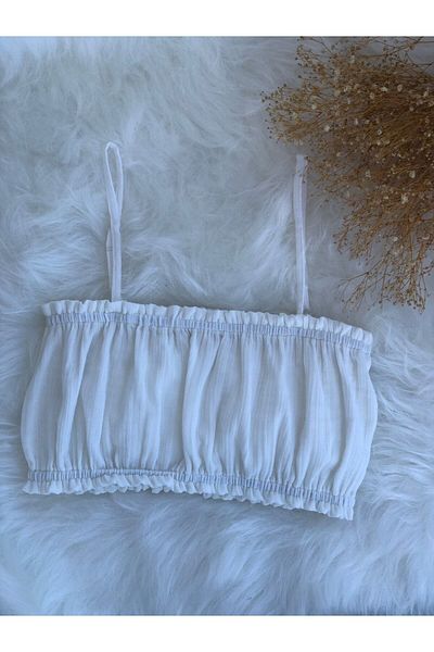 Combattente Strapless Crop Bustier with Muslin Straps