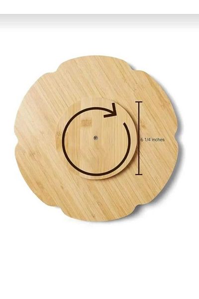 Araste Çerçeve & Dekorasyon Bamboo Presentation Plate with Compartments |   Natural Wooden Breakfast, Appetizer and Cheese Presentation Plate