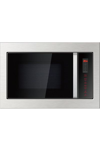 ELBA - 31L Built-in Microwave Grill Defrost 6 Menus Touch Control - Black Glass Door Italian Technology