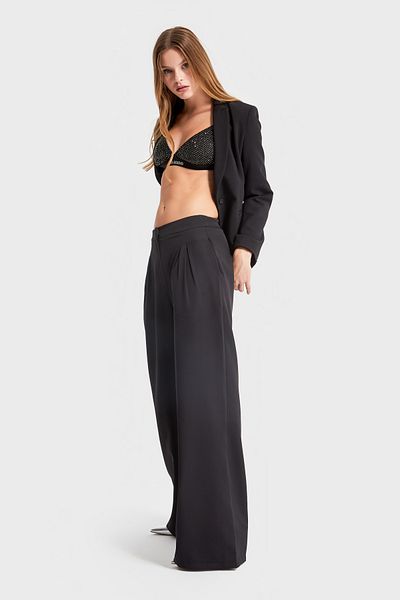 its basic Black Palazzo Fit Women's Trousers