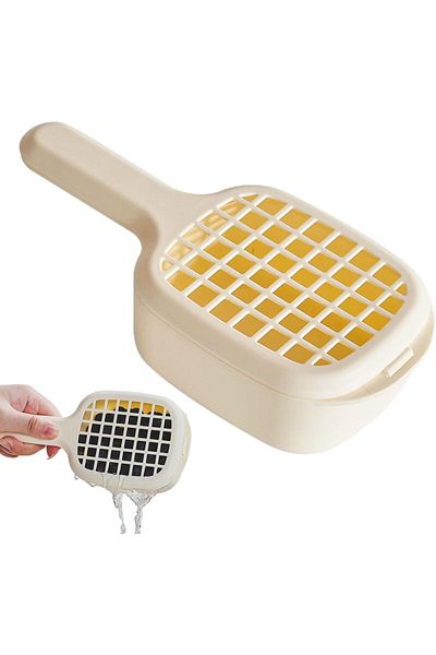 COOYA 2-piece fruit drain basket,portable and durable,lock design,easy to clean,suitable for fruits,beige