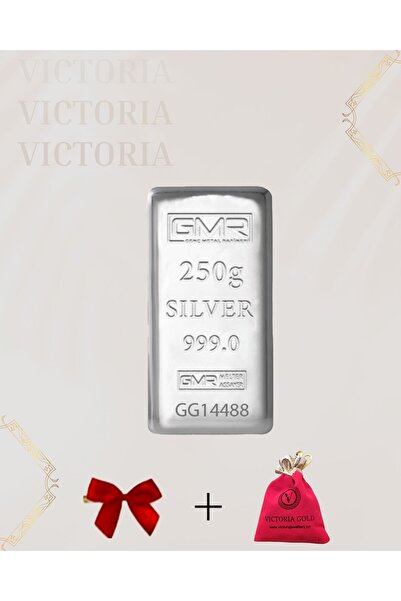 Victoria Sertifikalı 250 gr Külçe Gümüş 999 Ayar