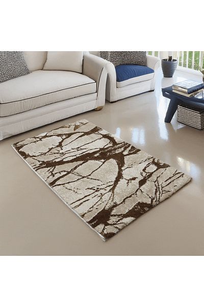 Brava Casa Amber Coastline Carpet, Brown and Cream, , Short Pile 11 mm, 50x80 cm, 2200 g/m , BravaCasa