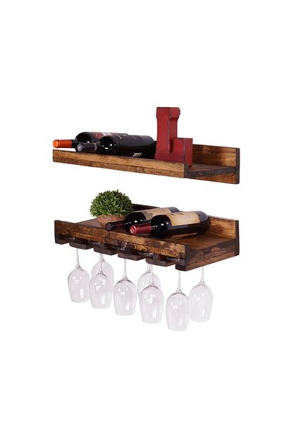 KÜTÜKhouse Wine Rack Shelf Wine Set of 2 45X20 cm