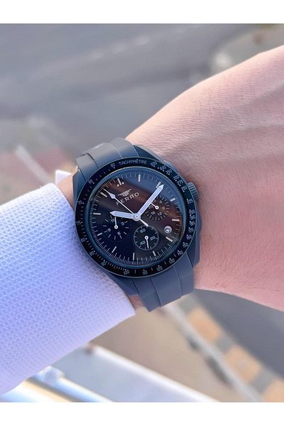 FERRO Silicone Cord 5 Atm Water Resistant Functions Active Sports Youth Special Men's Watch 1140.m2