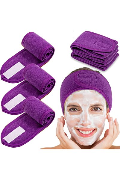 LA PERLA TECH 4 عصابة رأس، عصابة رأس قابلة للتعديل للوجه مصنوعة من قماش تيري قابل للتمدد لغسل الوجه،