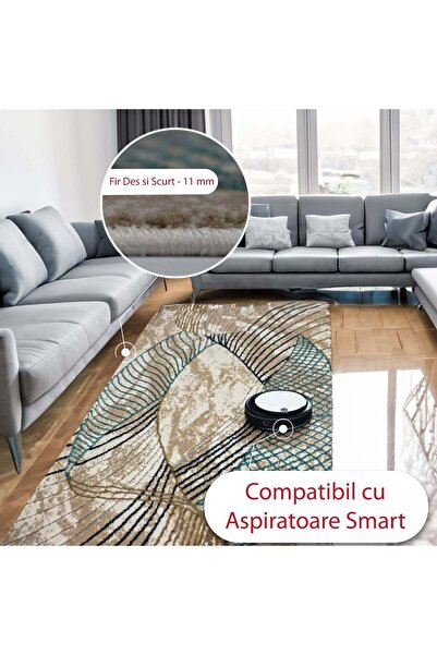 Brava Casa Spirae Natura Carpet, Blue, Black, Gray, Short Pile 8 mm, 80x150 cm, 1750 g/m², BravaCasa