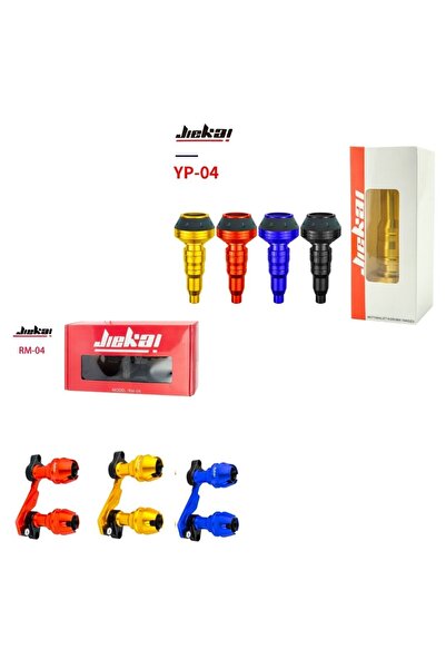 JİEKAİ Yamaha Xmax 250-400 Uyumlu *kırmızı * 3 Lü Cnc Egzoz Koruma Takozu (3'...